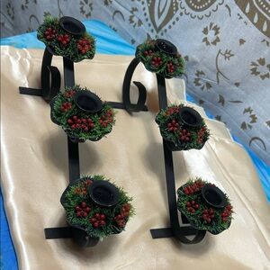 Vintage Holiday Candle Holders